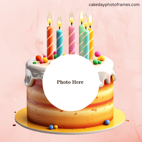 Birthday Cake with Name and Photo Online Create Free Custom Cakes